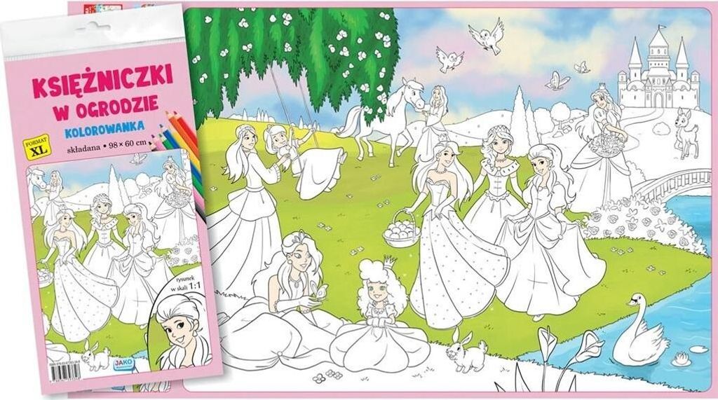 XL Bodenmalbuch - Prinzessinnen im Garten