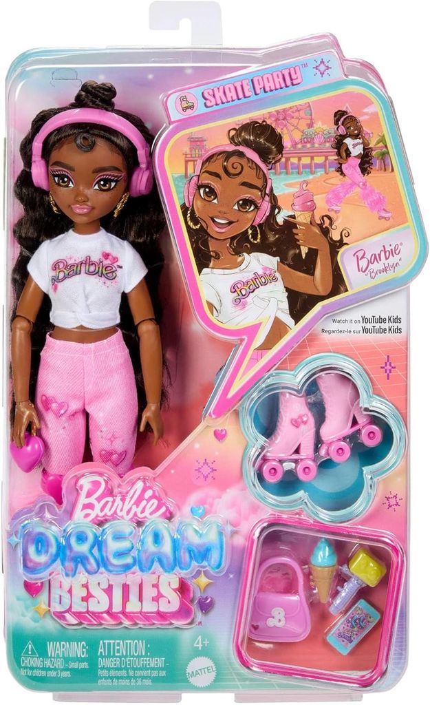 Barbie Dream Besties Brooklyn, Lalka modowa, Damski, 4 Zdjęcie produktu 