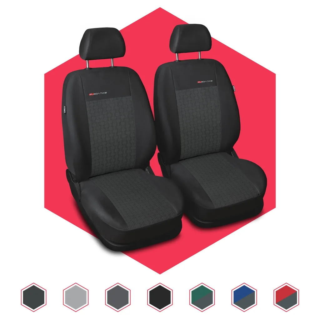 Saferide | Poliestere Nero 5-Sedile Coprisedilli Anteriori