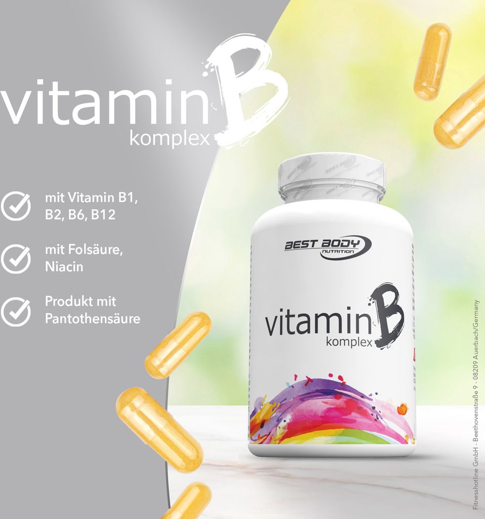 Best Body Nutrition - Vitamin B Komplex Kapseln - 100 Stück/Dose
