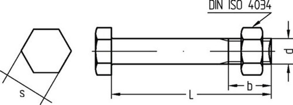 Bauschrauben ähnlich DIN 601Vollschaft Mu BS M 12 x