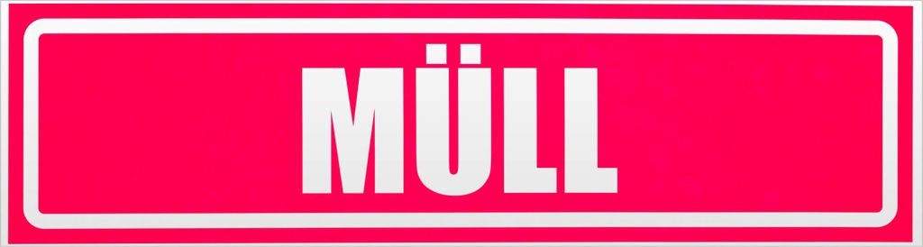 Kiwistar Müll invertiert Magnetschild Schild magnetisch - 45cm Neonpink - Magnetfolie für Auto PKW Kfz