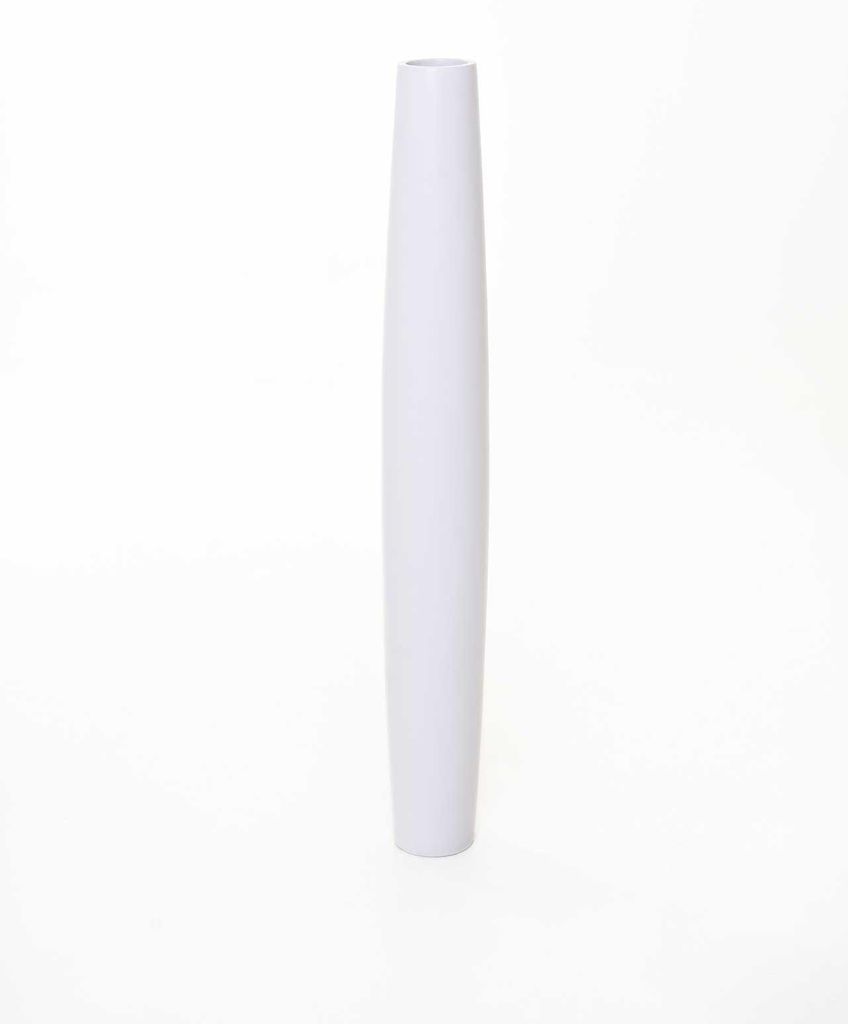 Vaso da terra ISONDRA in fibra di vetro, bianco, 9x9x100 cm Immagine del prodotto 