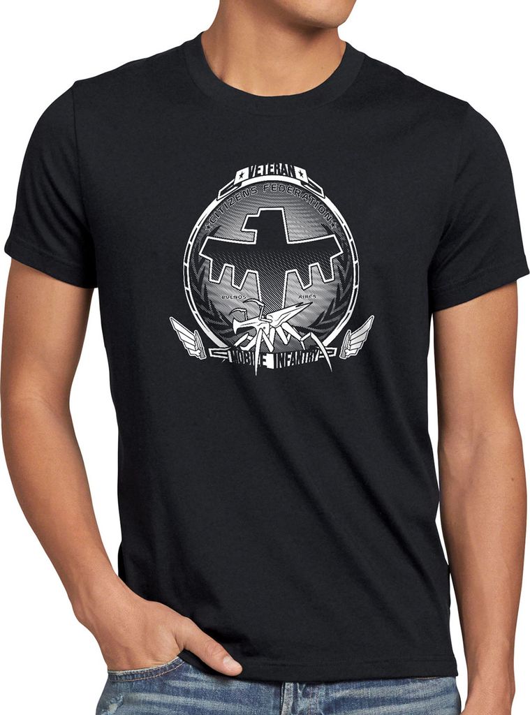 style3 Mobile Infantry Veteran Herren T-Shirt starship infanterie weltraum