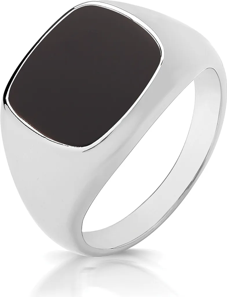 Bague Argent 925 Onyx : Solution Bijou Anti-Allergie et Durable, T46