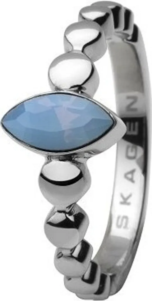 Anello Skagen JRSI005 Blu Ghiaccio Argento - Stile Nordico Misura 57