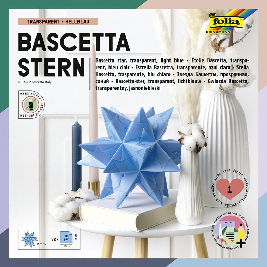 folia 830/1515 folia Faltblätter Bascetta-Stern, 150 x 150 Productafbeelding 