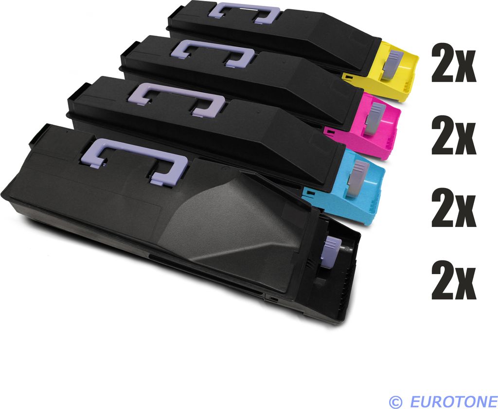 8x Eurotone Toner Alternative für Utax 652511010 Black Schwarz / 652511011 Blau Cyan / 652511014 Rot Magenta / 652511016 Gelb Yellow