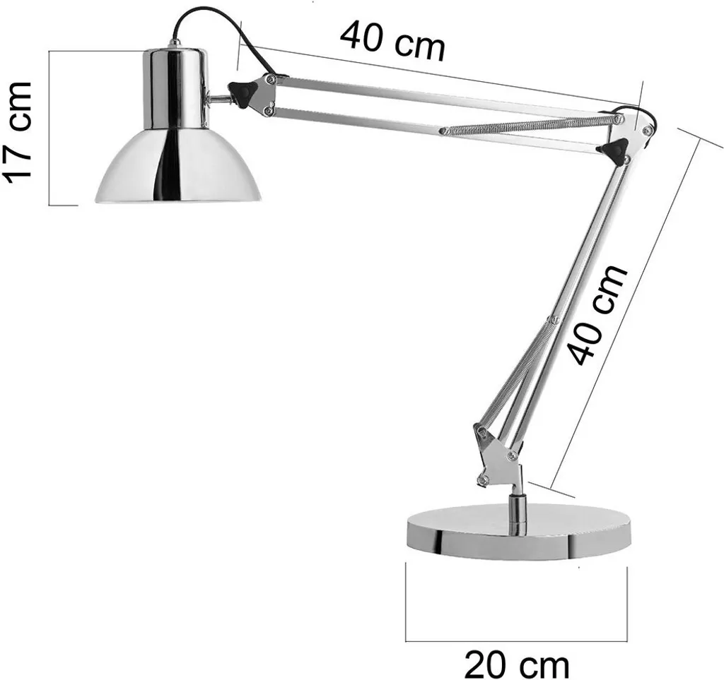 Lampe de bureau flexible SUCCESS 80 Chrome : finissez-en avec le manque de place