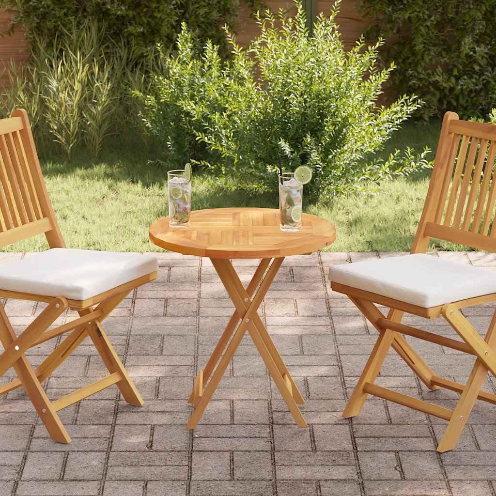 vidaXL Plateau de table en teck massif rond 2,5 cm 60 cm Image du produit 