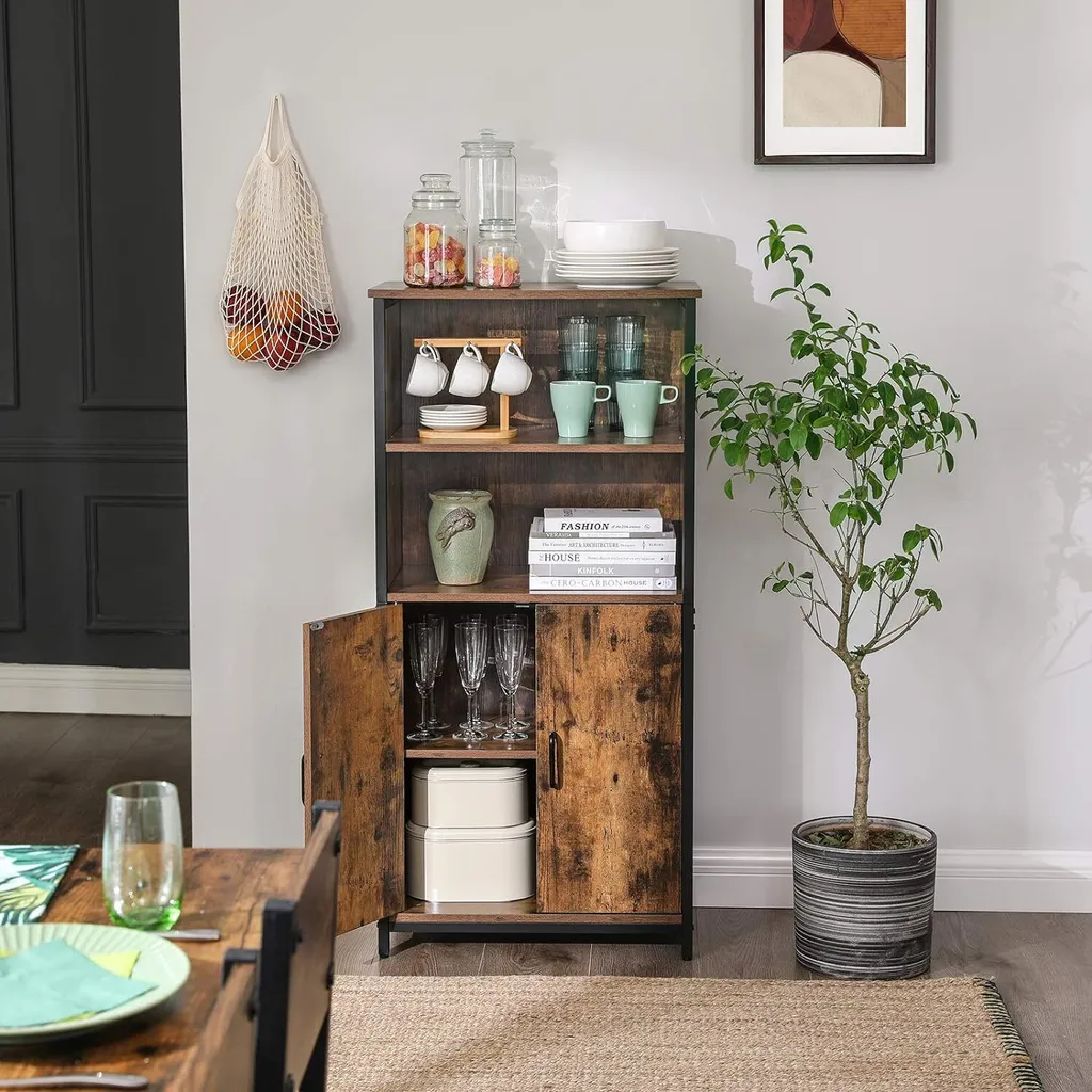 Étagère de Bureau Multifonctionnelle avec Compartiments et Rangement Bas - 5