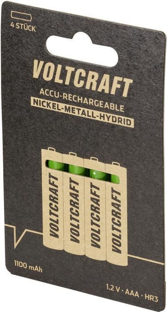 VOLTCRAFT HR03 SE Micro (AAA)-Acc NiMH 1100 mAh 1,2 V 4 St Immagine del prodotto 