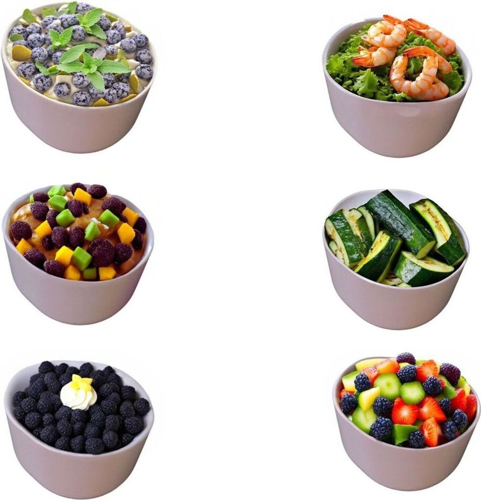 6er Set Tapas-Schalen Antipasti Snacks Servierschale Dipschalen Saucenschalen Melamin