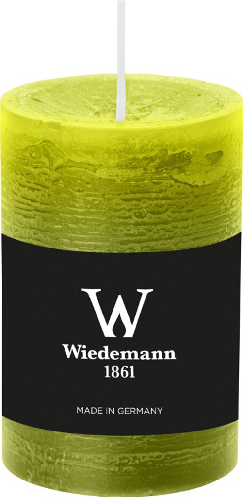 Wiedemann Marble Rustik Kerzen, Stumpenkerzen, Apfelgrün 90 x Ø 58 mm