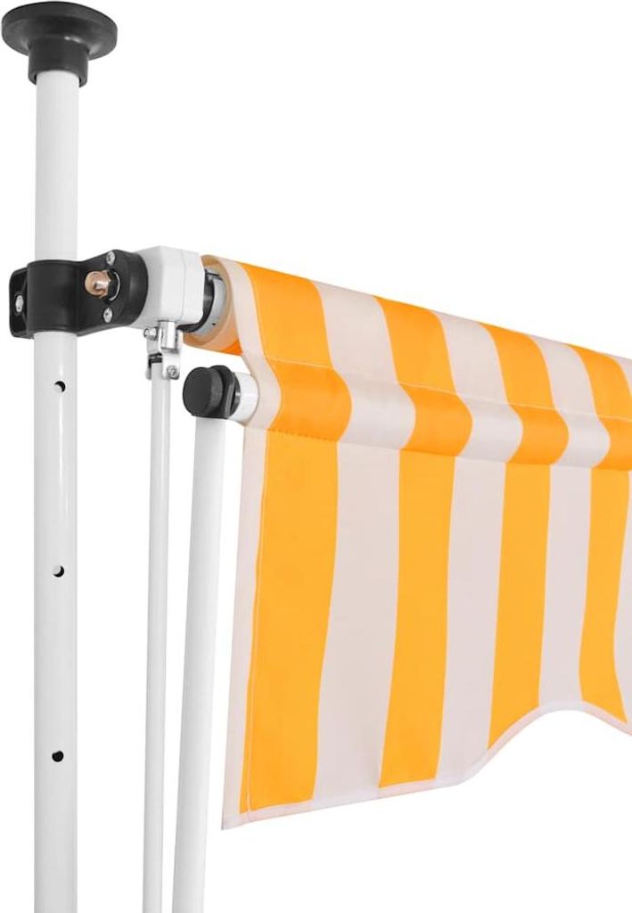 ručně stahovací markýza vidaXL 250 cm oranžovo-bíle Obrázek produktu 