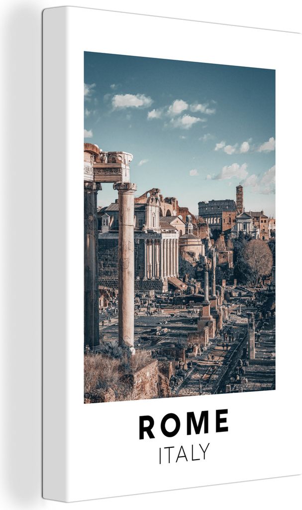 OneMillionCanvasses - Leinwandbilder - 90x140 cm, Italien - Rom - Architektur, Wandbilder Kunstdruck Wanddekoration - Foto auf Leinwand - Gemäld...