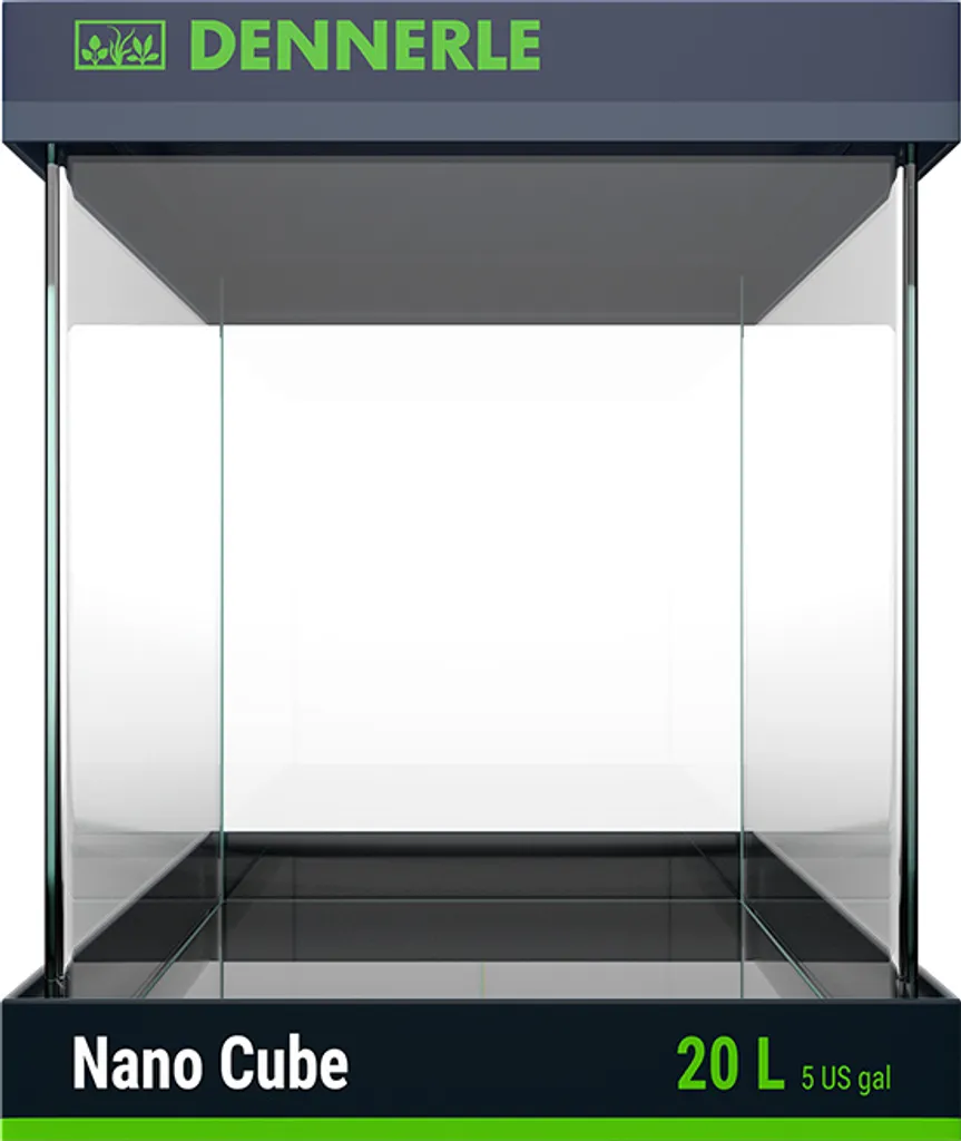 Dennerle Nano Cube 20 Litri - Acquario Nano 25x25x30 cm Angoli Arrotondati