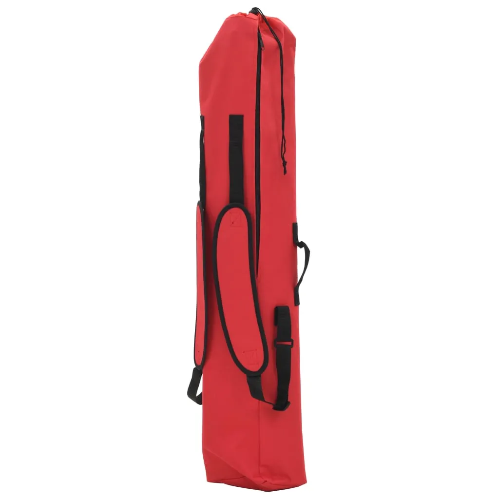 Hamac pliable et compact avec structure en acier rouge vidaXL - 4