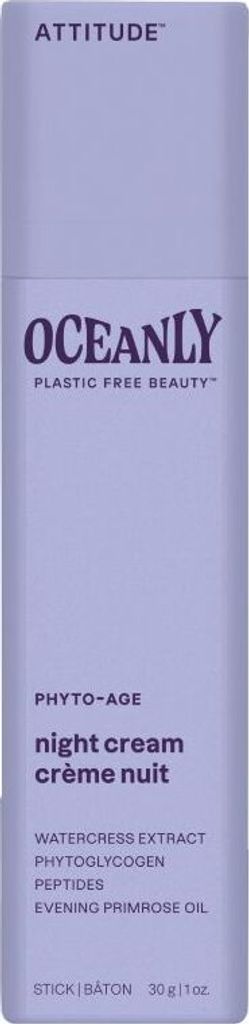 Anti-Ageing-Nachtcreme ATTITUDE Oceanly mit Peptiden 30 g