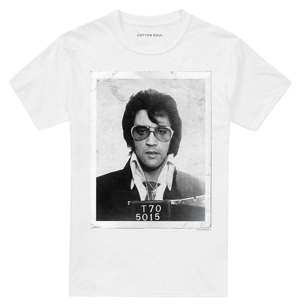Elvis Presley - T-Shirt für Herren/Damen Uni TV33482 (5XL) (Weiß)