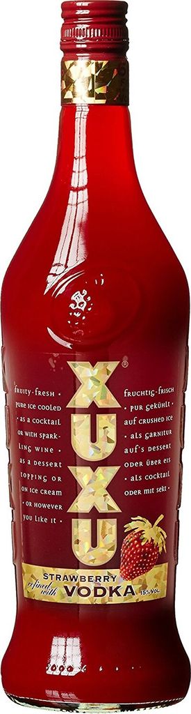 Xuxu Erdbeer Strawberry refined with Vodka | 15 % vol | 1 l