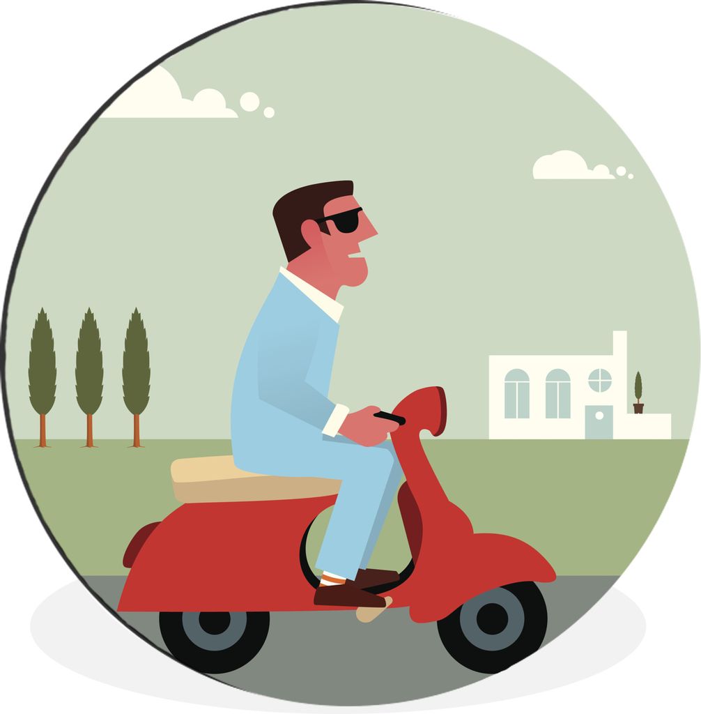 MuchoWow - Wand Kreis - Wandbild - Schlafzimmer - Aluminium Bild - Kinderzimmer - Wohnzimmer Dekoration - Wandschmuck