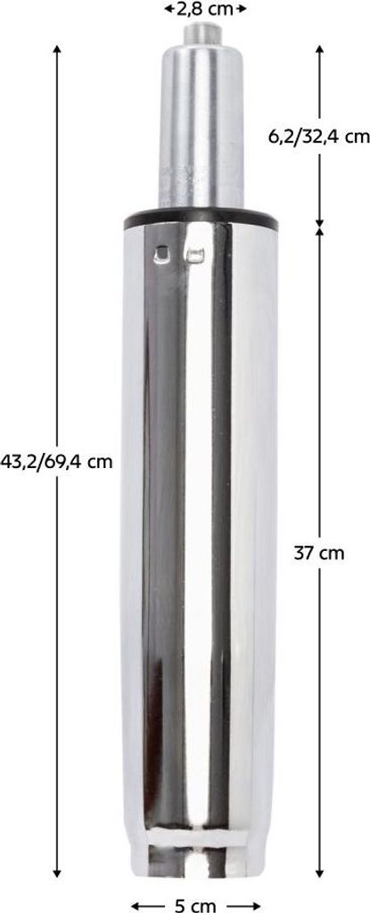 Kondela Plynový píst Píst Typ 8 69,4 cm - chrom Obrázek produktu 