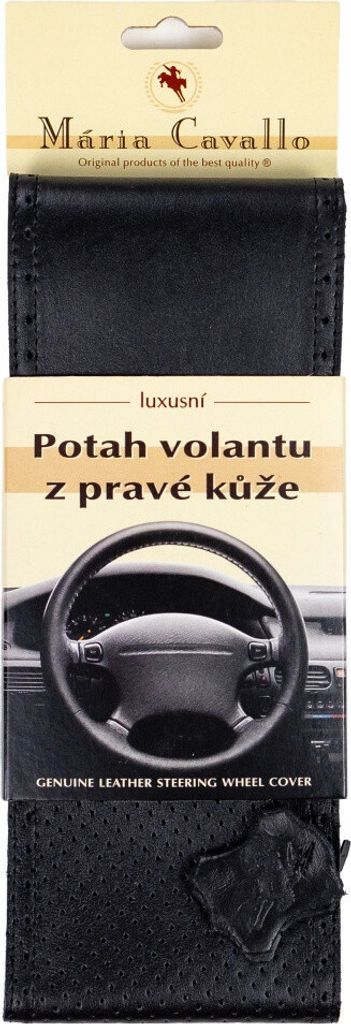 Lederlenkradbezug (Größe AX, schwarz, perforiert) Produktbild 