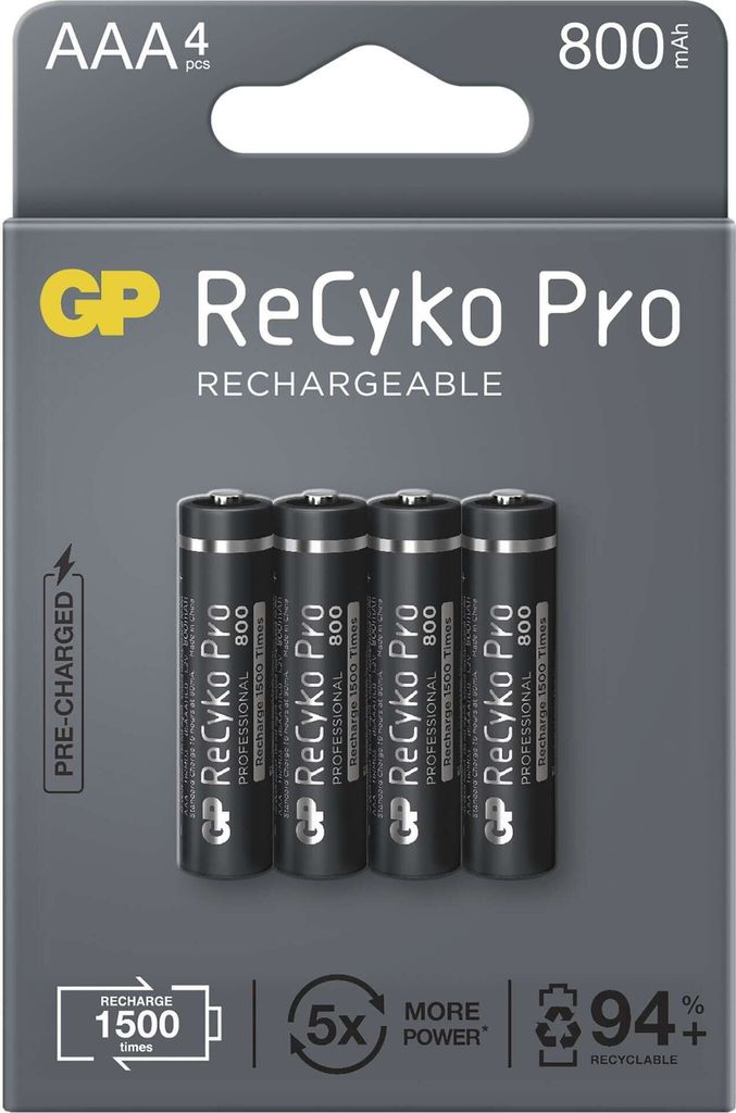Nabíjacia batéria GP ReCyko Pro Professional (AAA), B22184 Obrázok produktu 