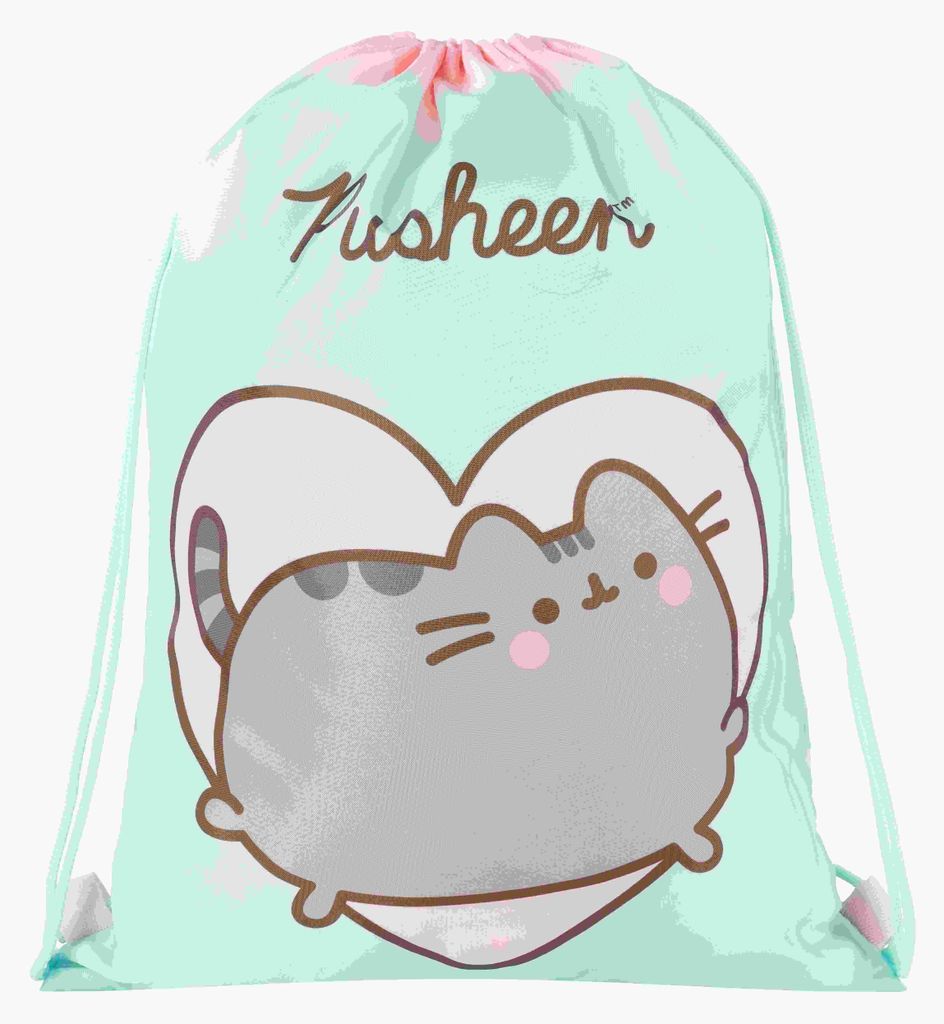 Worek na obuwie Pusheen miętowy 351x448 mm Zdjęcie produktu 