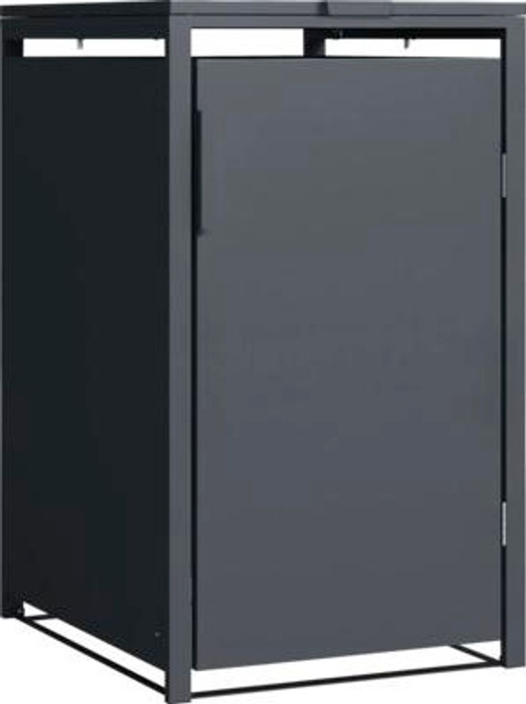 Mülltonnenbox Konsta inkl. Gasdruckfeder für Mülltonne 240 l Metall 68 x 80 x 116 cm anthrazit