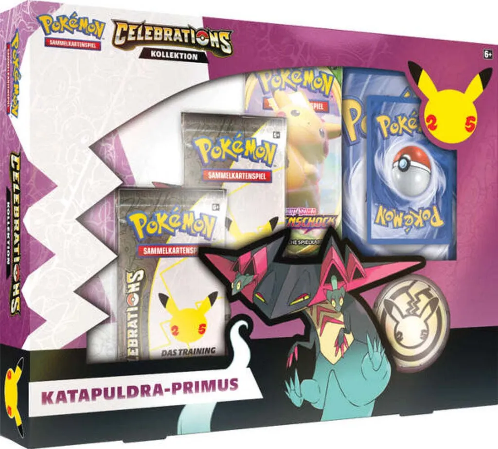 Coffret Pokémon Célébrations Lanssorien Prime avec Boosters de Cartes