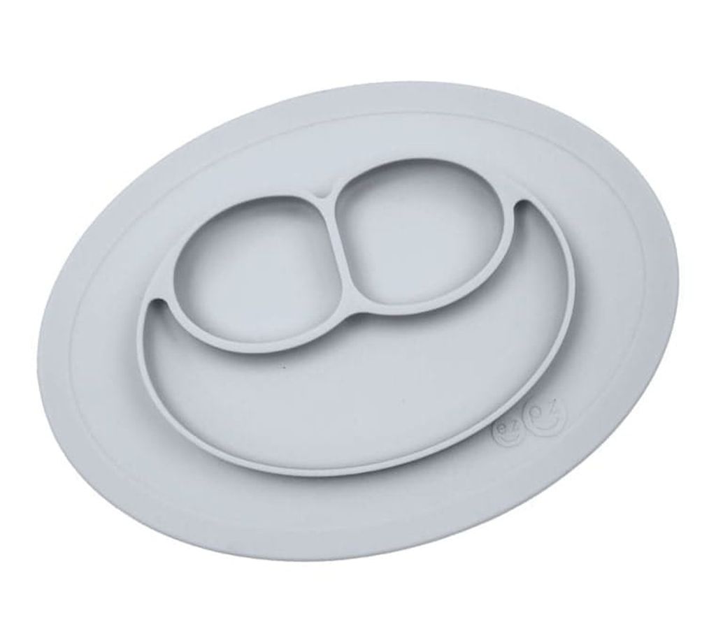 EZPZ Baby Teller Silikon 2in1 Mini Mat Pastel Grau