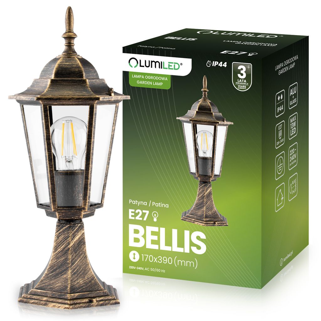 LUMILED pathway light vintage outdoor light 230V 38 cm Obrázok produktu 
