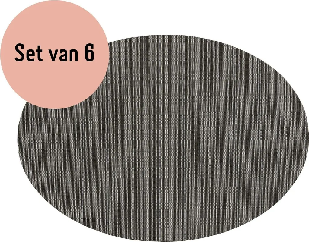DOLOPL Set Di 6 Tovagliette Ovali Grandi Beige - Antiscivolo, Impermeabili E Termiche Per Cucina E Sala Da Pranzo (35x54.9 Cm)