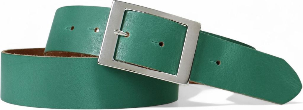 FRONHOFER Gürtel 4 cm rechteckige Gürtelschnalle silber, echt Ledergürtel Damen