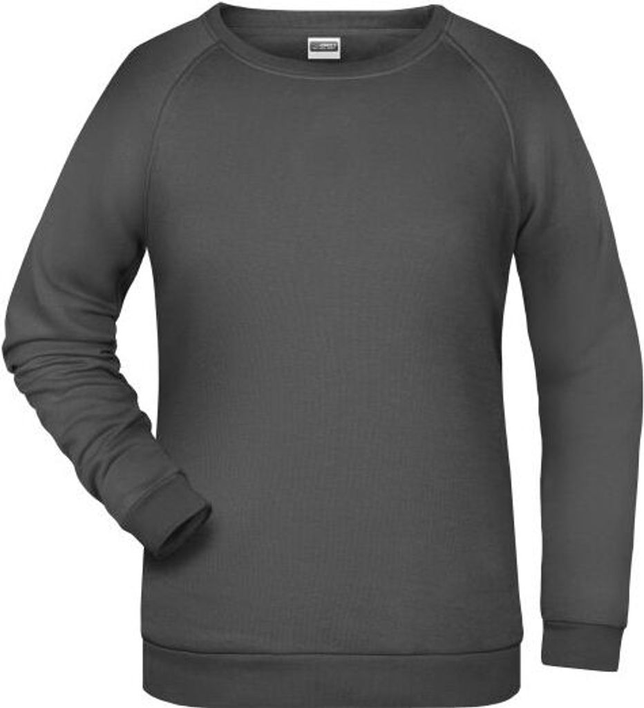 Rundhals-Sweatshirt mit Raglanärmeln für Damen graphite, Gr. XXL