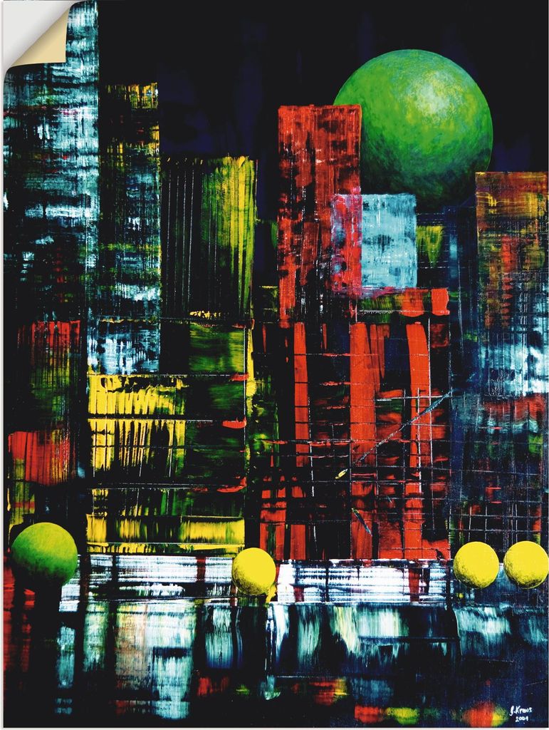 ARTland Wandbild, selbstklebend New York abstrakt II Größe: 30x40 cm