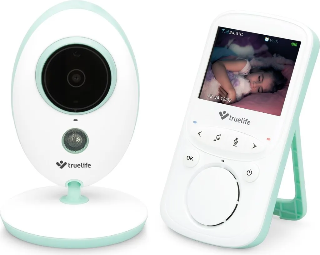 Moniteur Bébé NannyCam V24 Pro TrueLife pour Surveiller la Chambre à Distance