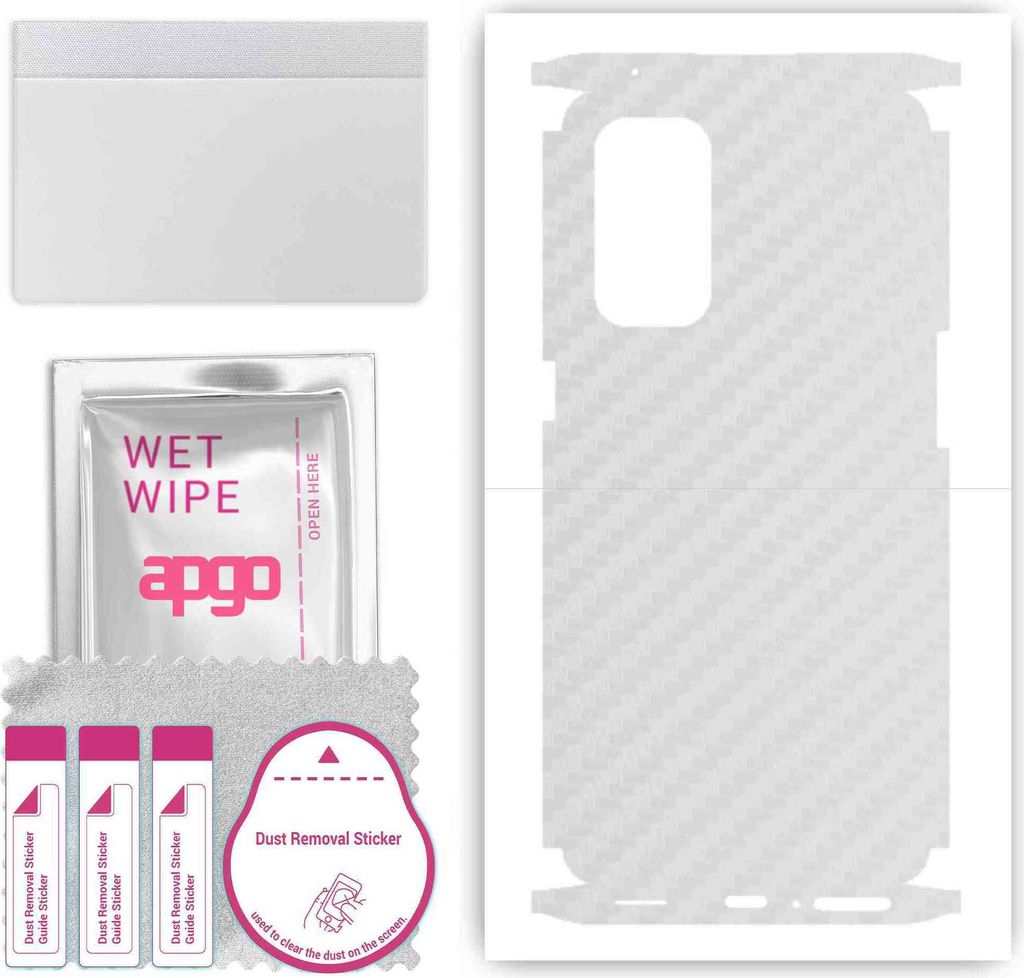 apgo Rückseite + Seiten Schutzfolie, Skin, kompatibel mit Oppo Reno5 Pro 5G, Hinten Displayschutzfolie aus Vinylfolie, kratzfest, einfache Montage...