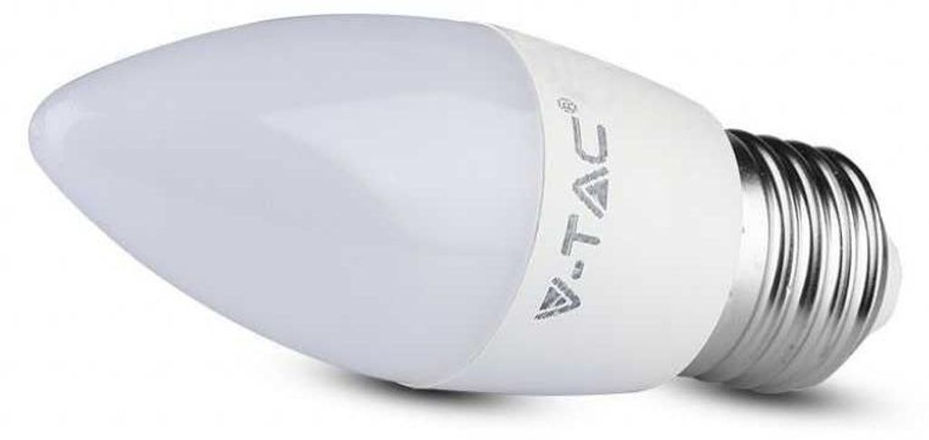 V-Tac VT-1821 Lampadina Candela LED 4,5W E27 bianco caldo Immagine del prodotto 