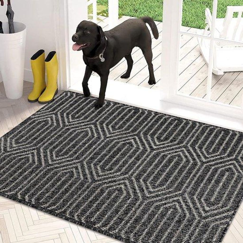 Donkergrijs Wasbare Antislip Deurmat 80x150cm