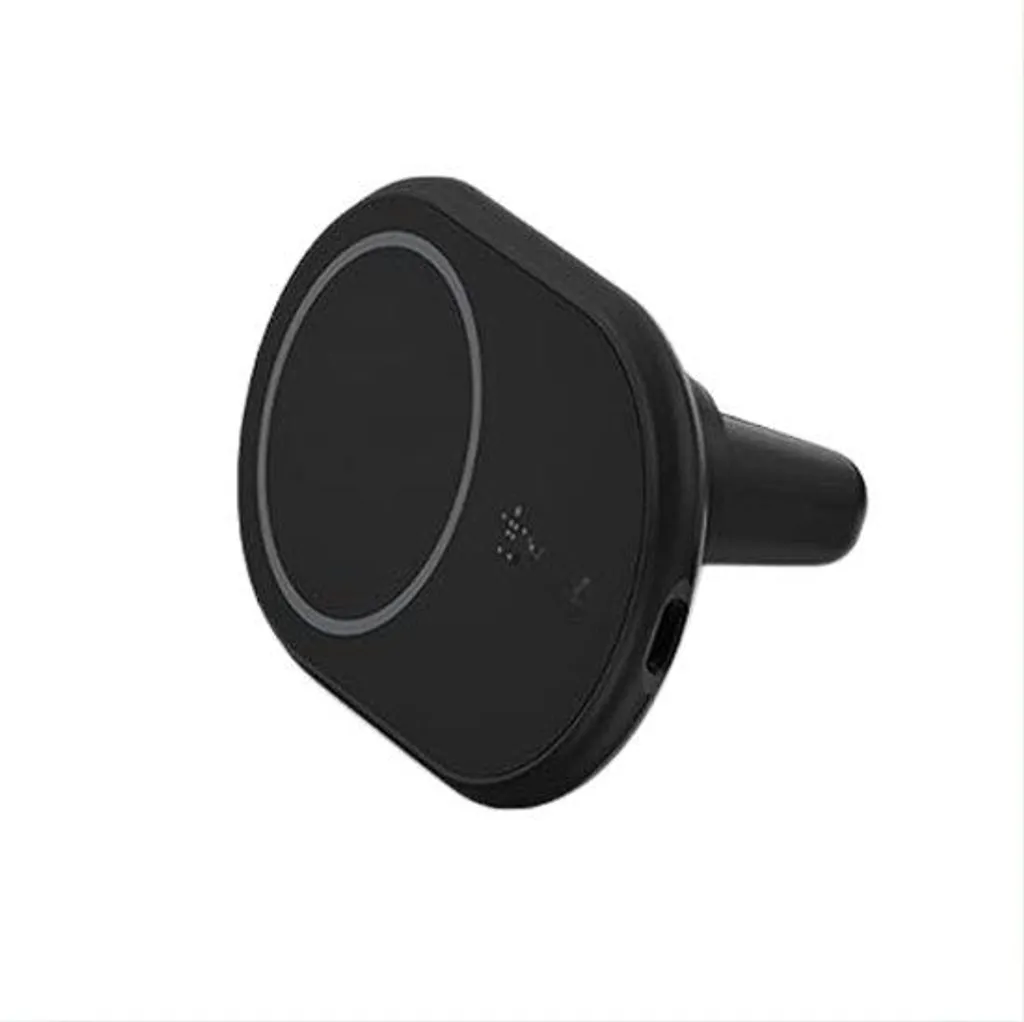 Chargeur induction et support magnétique voiture noir pour smartphone