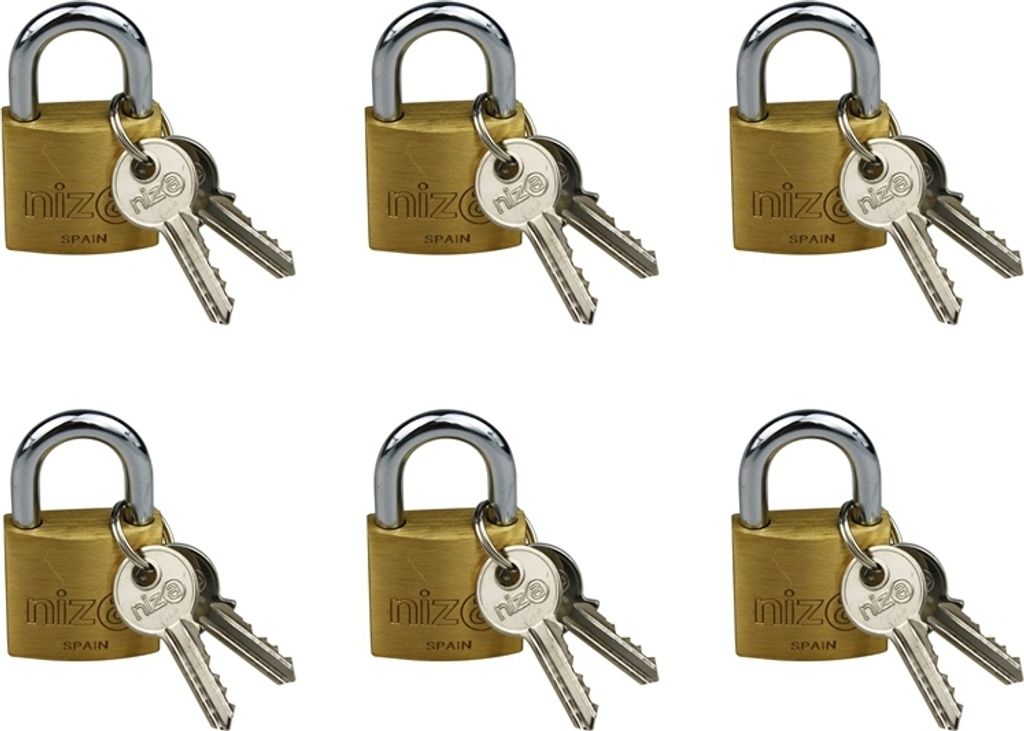 6er Set Vorhängeschlösser 30mm Bügelschloss Kofferschloss kl.Bügel Kellerschloss