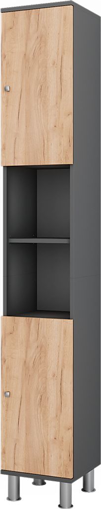 Hochschrank Vicco Fynn Anthrazit/Goldkraft Eiche 30 x 190 Produktbild 