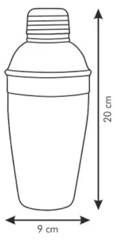 Shaker à cocktail 500ml Presto - Format 9x20 cm avec filtre intégré - 2