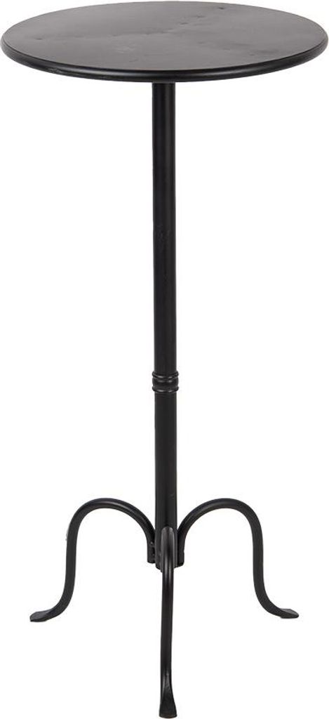 Clayre & Eef Beistelltisch Ø 38x78 cm Schwarz Metall