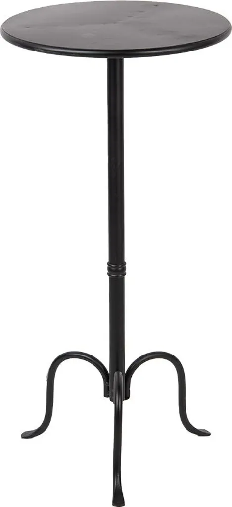 Side Table Clayre & Eef Ø 38x78 cm Metallo Nero Opaco