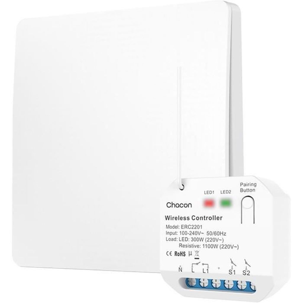 Beleuchtungsmodul und Schalterset - CHACON - 54666 - Kabellos - Ohne Batterien