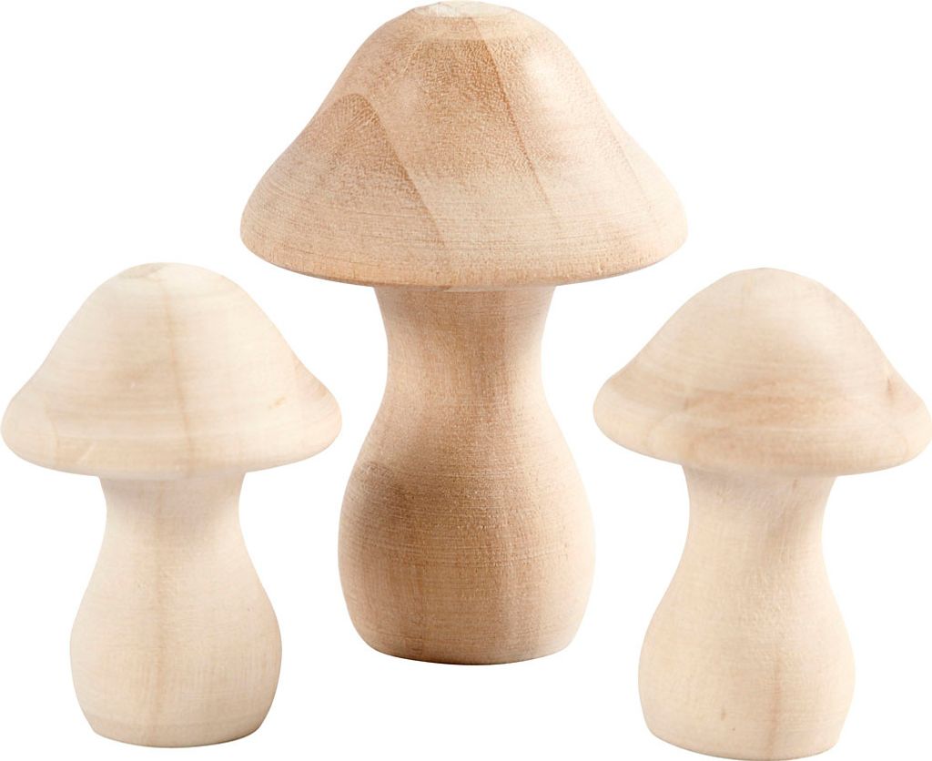 Creativ Company CC Houten Paddestoelen 4,5-6,5 cm 3 stuks